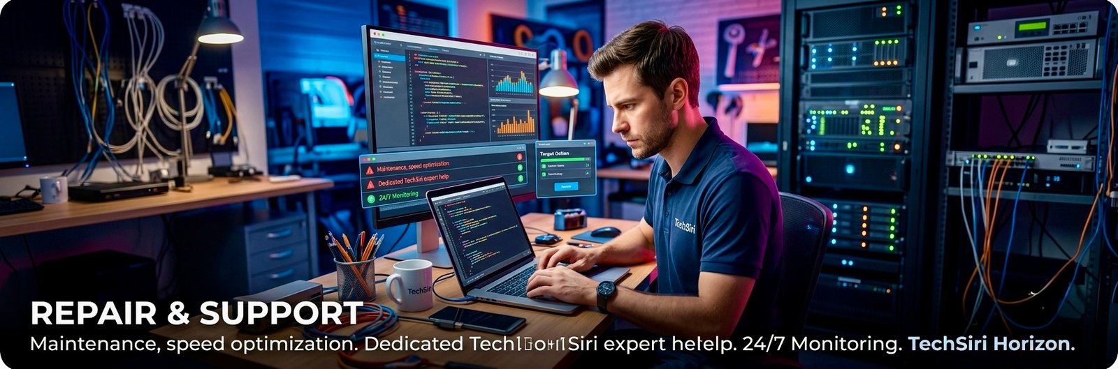 Techsiri repair, web hosting and SEO maintenance service